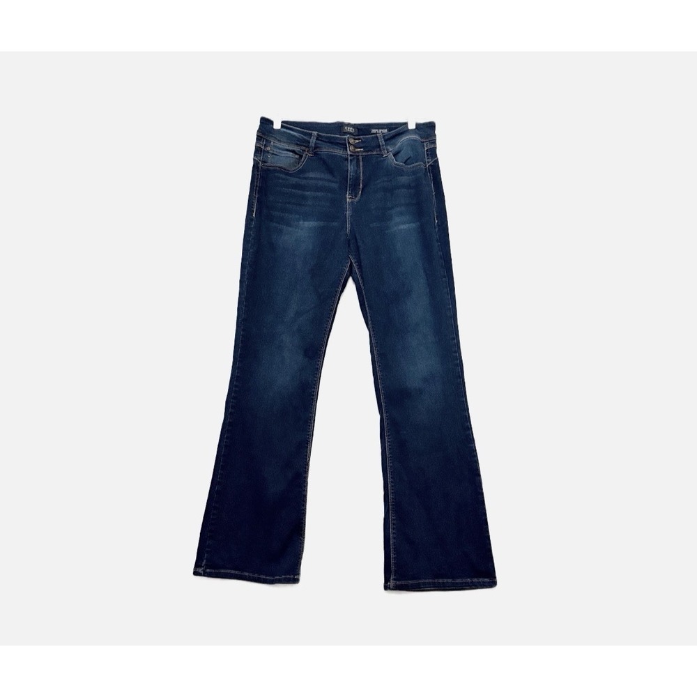 CURVE APPEAL Jeans Women's Size 14/32 Curve Creator High Rise Boot Cut Dark Wash